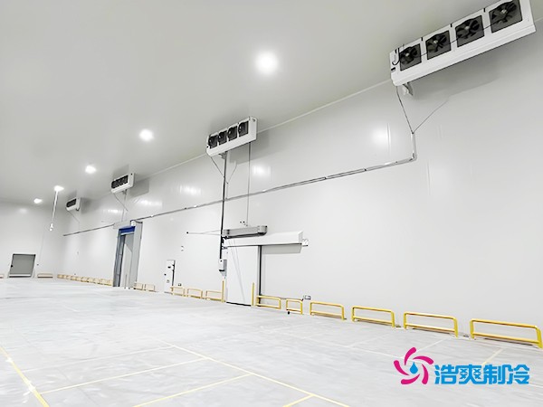 二氧化碳物流冷庫(kù)建造施工完成風(fēng)機(jī)內(nèi)景