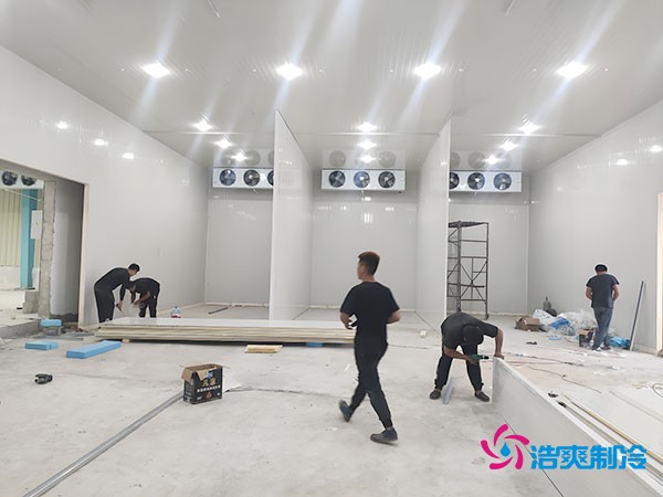 萬噸冷庫建造施工現(xiàn)場(chǎng)